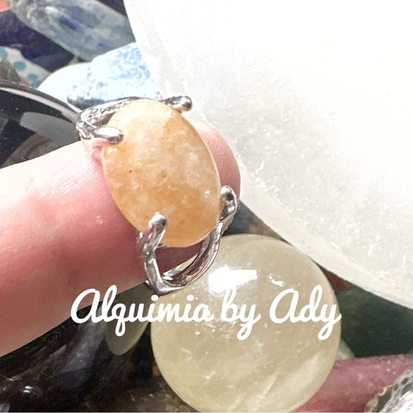 Citrine silver Victorian ring - Picture 2 of 3